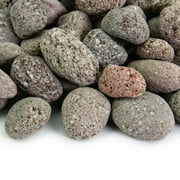 FIRE PIT ESSENTIALS Red Fire Rock | 1"-2" Rounded Pebbles for Fire Pits &amp; Fireplaces | 10 Pounds