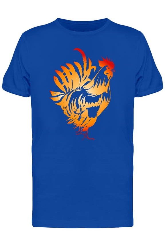 Red Fire Rooster Gradient T-Shirt Men -Image by Shutterstock, Male Small