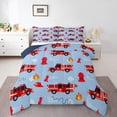 thumbnail image 1 of Red Fire Truck Bedding Set Firefighter Fire Truck Comforter Fighting Supplies Fireman Car Vehicle Bedding Comforters & Sets Ambulance Blue Red Quilt Twin, 1 of 6