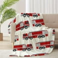 thumbnail image 1 of Red Fire Truck Rescue Emergency Truck2 Flannel Lightweight Blankets Quilt Plush Fleece Soft Bedding Throw Blanket for Couch and Bed 40"x30" for Pet, 1 of 6