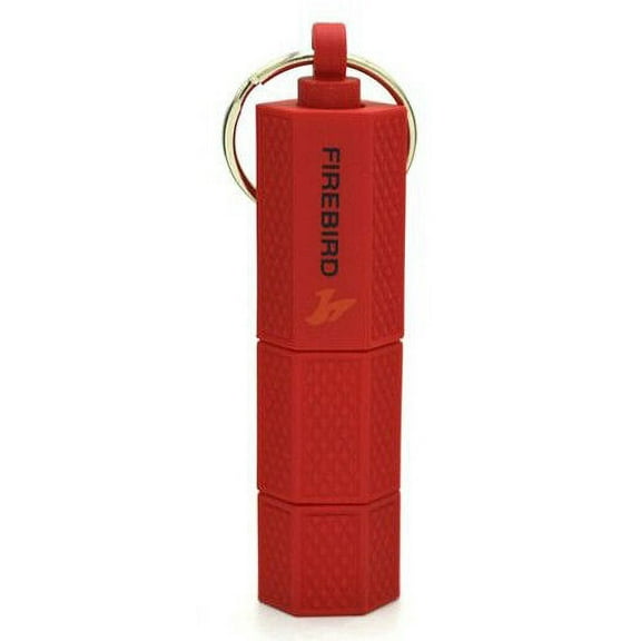 Red Firebird Double Punch Cigar Cutter Keychain w/Stubble Grip Finish - 9120