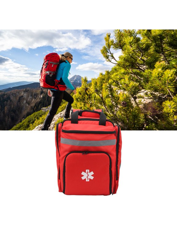 Red Firefighter Bag Large Capacity Durable Emergency Backpack