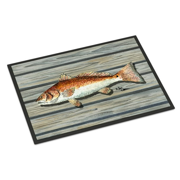 Red Fish Doormat 18x27