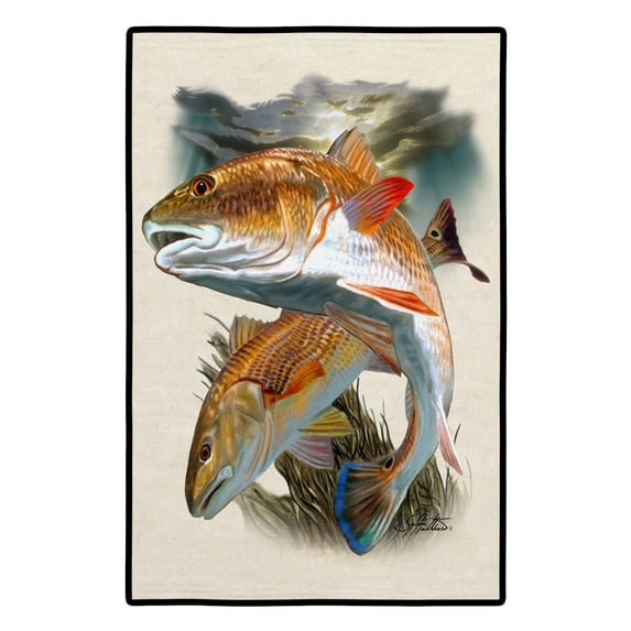Red Fish Doormat 24x36