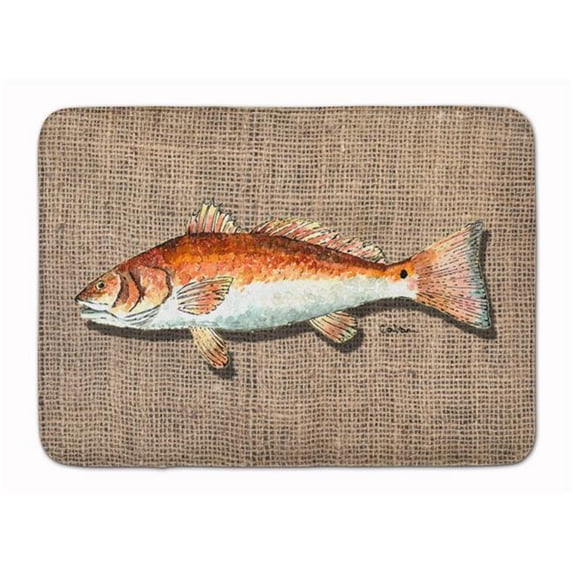 Red Fish Machine Washable Memory Foam Mat
