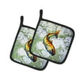 thumbnail image 1 of Red Fish On Map Pair of Pot Holders 7.5 in x 7.5 in, 1 of 2
