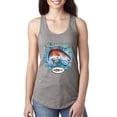 thumbnail image 1 of Red Fish Sciaenops Ocellatus Ladies Racerback Tank Top, Heather Grey, X-Large, 1 of 3