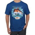 thumbnail image 1 of Red Fish Sciaenops Ocellatus Men's Graphic T-Shirt, Royal, 4XL, 1 of 3