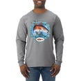 thumbnail image 1 of Red Fish Sciaenops Ocellatus Mens Long Sleeve Shirt, Heather Grey, Large, 1 of 3