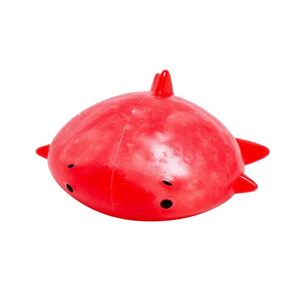 Red Fish Squeeze Toy for Travel Fidget Breaks, Soft Sensory Toy with Rounded Body and Fin Details, 4.72 in Wide