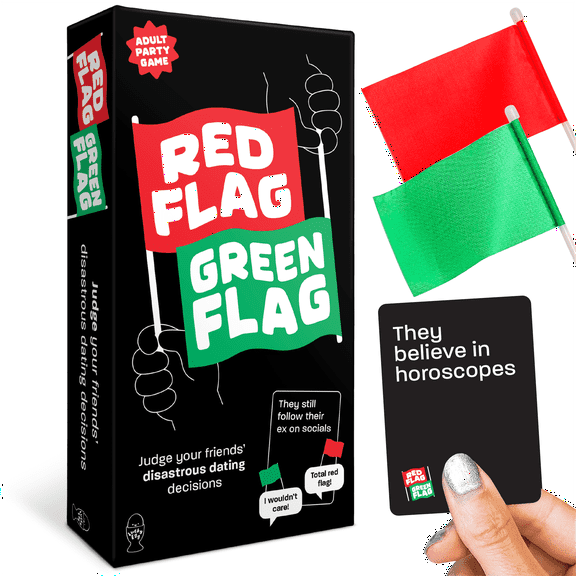 Red Flag Green Flag A Party Game to Judge Your Friends Dating Decisions with 230 Diverse Questions by Lucky Egg