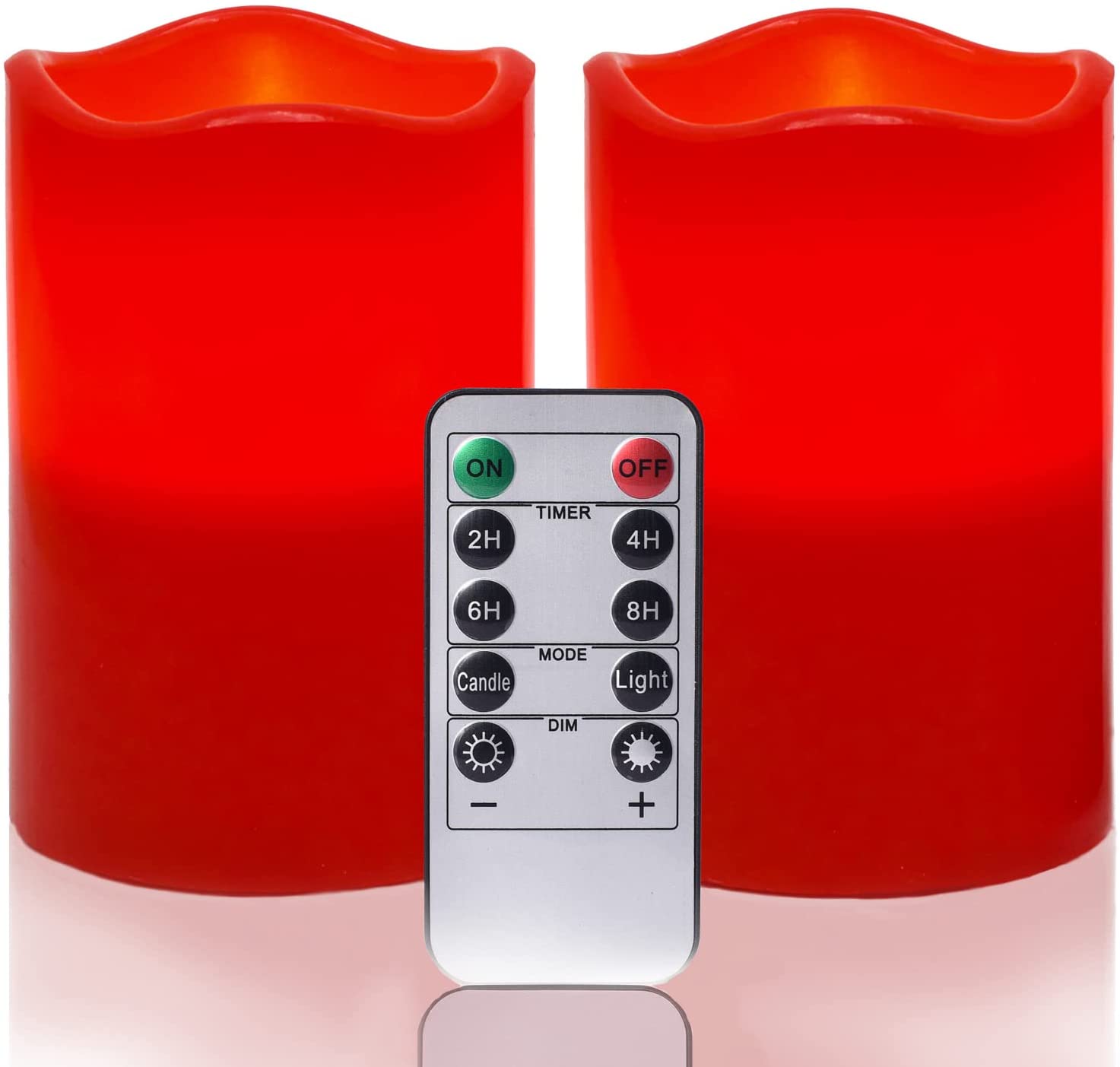 Red Flameless LED Candles Battery Operated Flickering Votive Candle