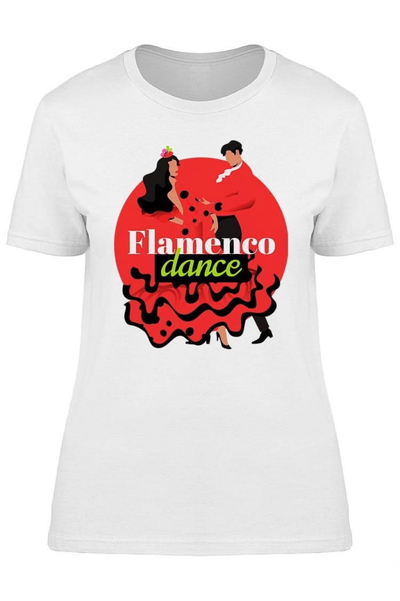 Red Flamenco Dancers Design T-Shirt Women -Image by Shutterstock, Female Small