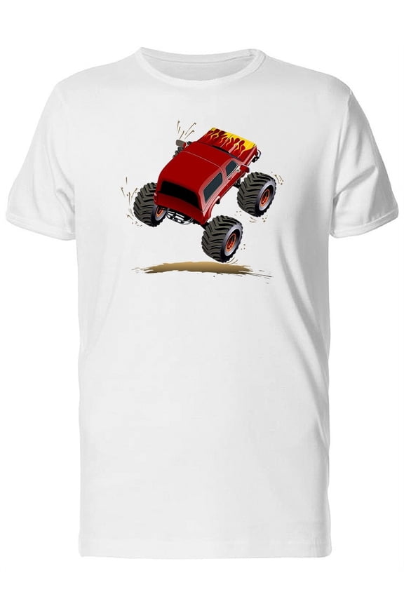 Red Flaming Monster  T-Shirt Men -Image by Shutterstock, Male Medium