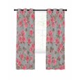 thumbnail image 1 of Red Floral Blackout Curtains, Light Blocking Print Window Curtains, Farmhouse Garden Flowers Botanical Thermal Insulated Window Drapes for Living Room Kitchen Cafe 2 Panels, 84"W x 63"L, 1 of 9