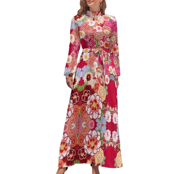 Red Floral Burst Long Dress dress women summer 2024 ladies dresses for special occasions loose women's dress