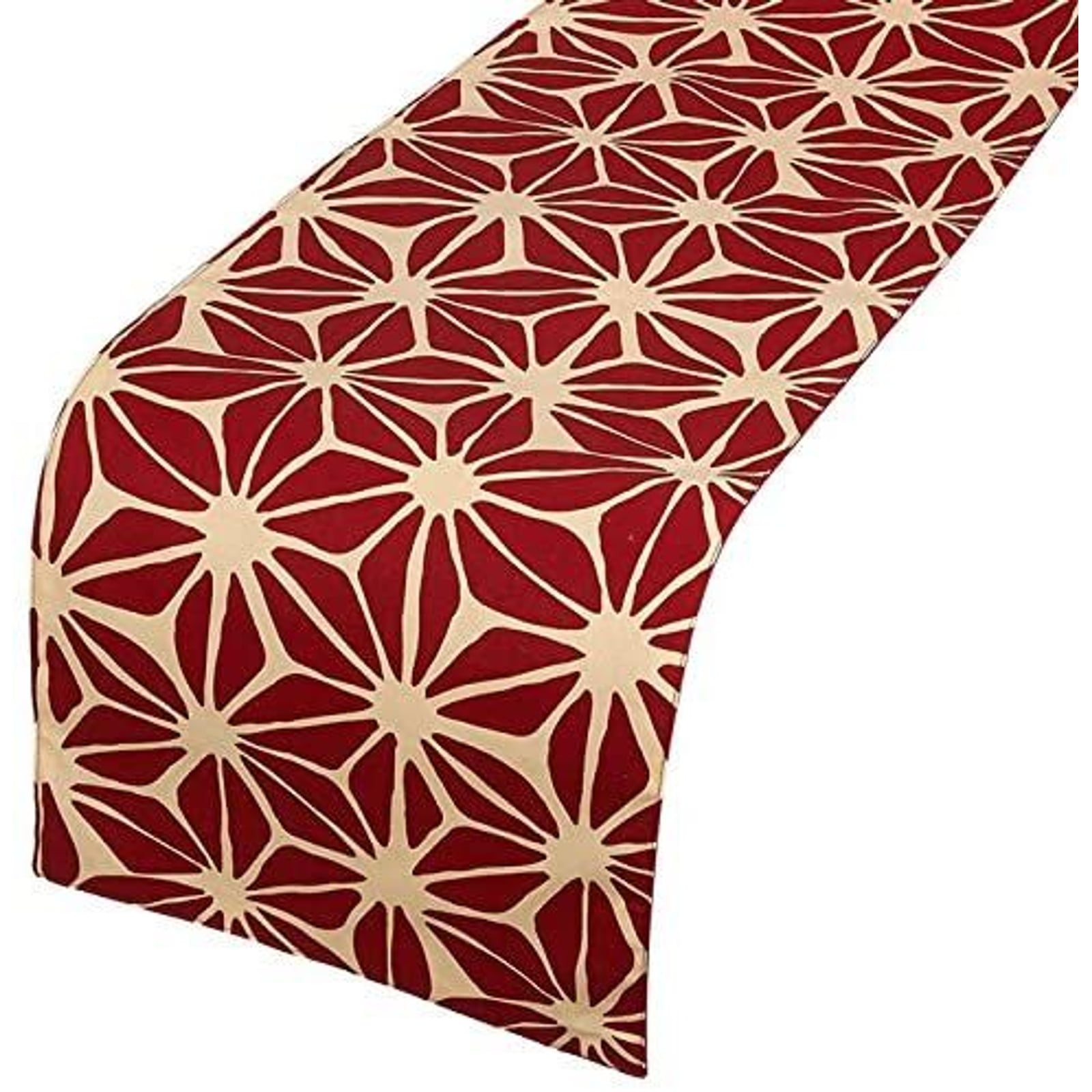 Red Floral Dining Coffee Table Runner Linens Dresser Scarf Home Kitchen