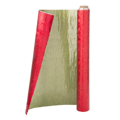 Red Floral Foil: Embossed, 20 inches x 30 feet