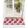 thumbnail image 1 of Red Floral Front Door Mat Vintage Flowers Welcome Doormat Indoor Outdoor Entrance Floor Mat Non-Slip Washable Runner Rug for Front Porch Decor 20x47 Inch, 1 of 6
