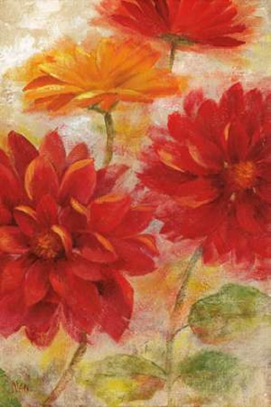 Red Floral II Canvas Art - Nan (12 x 18)