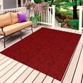thumbnail image 1 of Red Floral Outdoor Rug for Patio/Deck/Porch, Non-Slip Large Area Rug 3 x 5 Ft, Country Farmhouse Abstract Flowers Pattern Indoor Outdoor Rugs Washable Area Rugs, Reversible Camping Rug Carpet Runner, 1 of 8