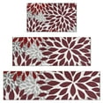 thumbnail image 1 of Red Floral and Petal Pattern Kitchen Rugs Sets Of 3,Kitchen Runner Rugs Non Skid Washable,Decorative Kitchen Floor Mats for Kitchen,Sink,Laundry,17"x30"+ 17"x47" + 17"x59", 1 of 6