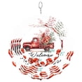 thumbnail image 1 of Red Floral Poppy Truck 3D Wind Spinner Kinetic Metal Hanging Remembrance Gift Round, 1 of 5