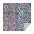 thumbnail image 1 of Red Floral Square Pattern Square Tablecloth,Waterproof Square Table Cover,Wipeable Spillproof Washable Table Cover for Home Kitchen Party Decor 52"x52"(132x132cm), 1 of 6
