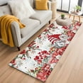 thumbnail image 1 of Red Floral Valentine's Day Kitchen Runner Rug 2x6 Washable Runners for Hallway Non Slip Gnomes Botanical Gifts Farmhouse Large Area Rug Indoor Floor Carpet for Bathroom Laundry Entryway Bedroom, 1 of 8