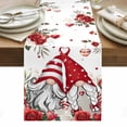thumbnail image 1 of Red Floral Valentine's Day Table Runner - 90 Inch Long, Kitchen Dining Table Runner Dresser Scarves, Gnomes Botanical Gifts Farmhouse Farmhouse Decor for Coffee Tables Wedding Party Banquet, 1 of 8
