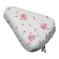 thumbnail image 1 of Red Florals Bike Seat Cover Waterproof and Dustproof Adjustable Soft Saddle Cushion Covers, 1 of 7