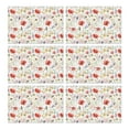 thumbnail image 1 of Red Flower Blossom Place Mats Washable Placemats for Indoor Kitchen Dining Cute Funny Kitchen Table Mats, 1 of 3