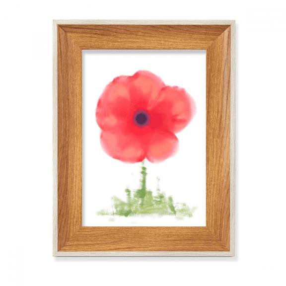 Red Flower Corn Art Watercolour Desktop Wooden Photo Frame Display Picture Art Painting Multiple Sets