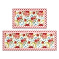 thumbnail image 1 of Red Flower Kitchen Mat Non-Slip Quick Dry Pioneer Flower Woman  Kitchen Laundry Room Rugs  17x30+17x47 Inchs, 1 of 13