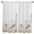 thumbnail image 1 of Red Flower Line Decoration Plant Curtain Home Decoration Living Room Short Curtains Window Treatments For Kitchen Bedroom, 1 of 7