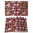 thumbnail image 1 of Red Flower Placemats Set of 1, Country Retro Pastoral Floral Leaf Pattern Non-Slip Place Mats Washable Table Mats for Kitchen Dining Table Decorations Indoor/Outdoor, 1 of 9