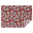 thumbnail image 1 of Red Flower Skull Pattern Rectangle Tablecloth 60"x84",Waterproof Polyester Rectangle Table Cloth, Wipeable Spillproof Polyester Tablecloth for Dining, Camping, Indoor and Outdoor, 1 of 5