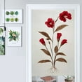 thumbnail image 1 of Red Flowers Elegant Plant Roots Door Curtain Nordic Living Room DoorCurtain Porch Partition Curtain Kitchen Rative Half Curtain, 1 of 4