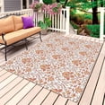 thumbnail image 1 of Red Flowers Outdoor Rug for Patio/Deck/Porch, Non-Slip Large Area Rug 5 x 7 Ft, Boho Ethnic Neutral Floral Motifs Art Indoor Outdoor Rugs Washable Area Rugs, Reversible Camping Rug Carpet Runner, 1 of 8