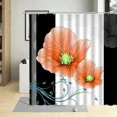 thumbnail image 1 of Red Flowers Poppy Floral Pattern Shower Curtains Bathroom r Waterproof Bathtub Polyester Fabric Bath Curtains With, 1 of 7