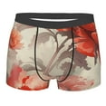 Red Flowers in a Dreamlike Setting Men'S Flat Angle Underwear With A