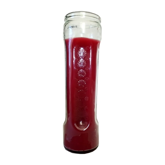 Red Fluted Pillar Candle