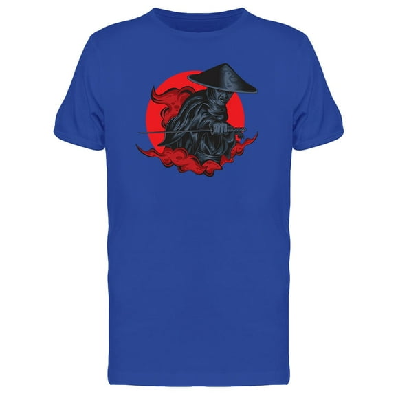 Red Flying Mat Samurai   T-Shirt Men -Image by Shutterstock, Male Medium