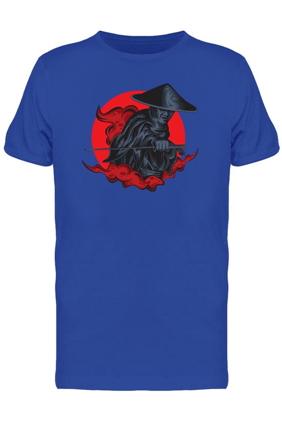 Red Flying Mat Samurai T-Shirt Men -Image by Shutterstock, Male Medium