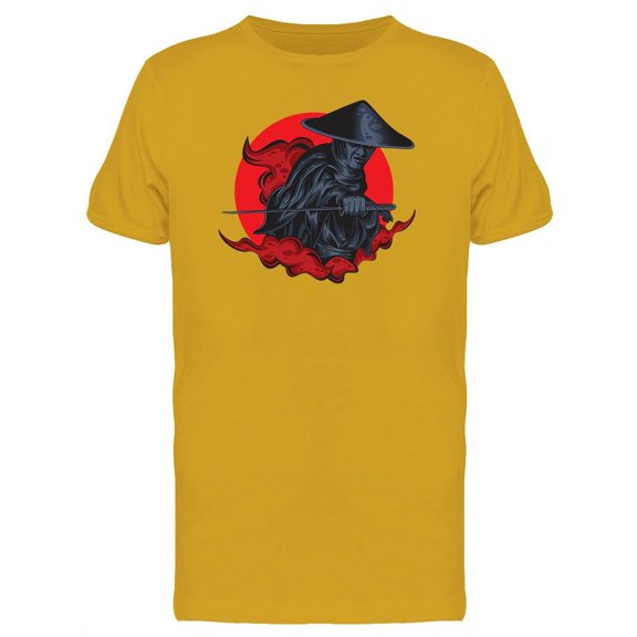 Red Flying Mat Samurai   T-Shirt Men -Image by Shutterstock, Male Medium