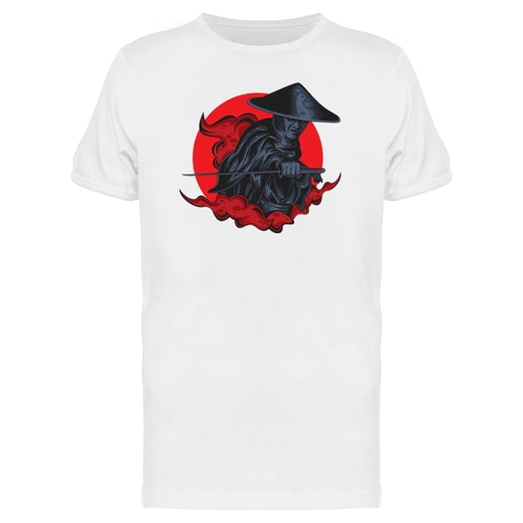 Red Flying Mat Samurai T-Shirt Men -Image by Shutterstock, Male XX-Large