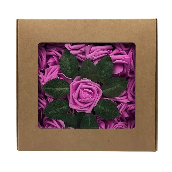 Red Foam Artificial Roses DIY Craft For Wedding Home Festival Bouquet Centerpiece Decor