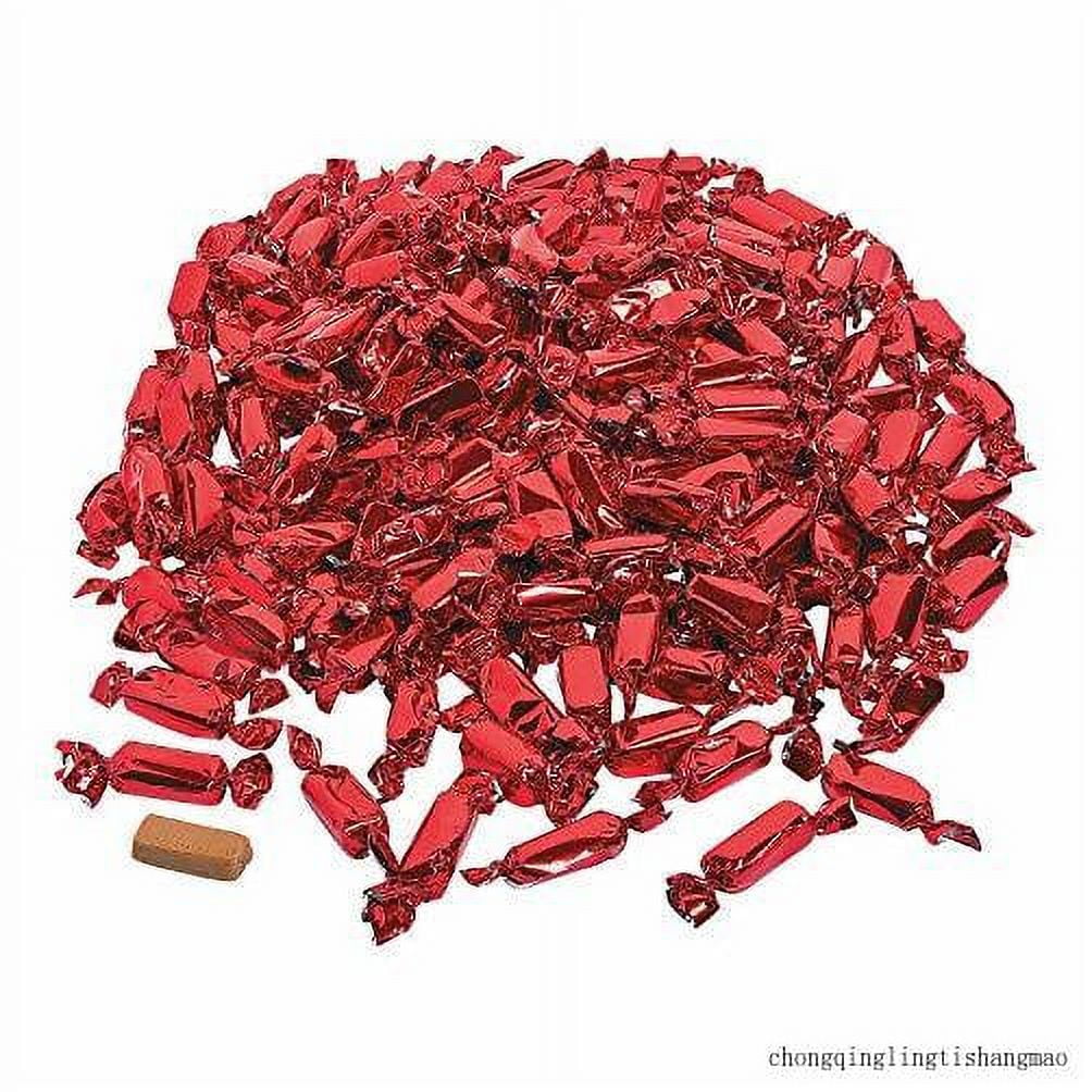  Red Foil Wrapped Caramels (2Lbs) For Wedding Edibles Soft & Chewy