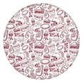 thumbnail image 1 of Red Football Event Elements Pattern Round Fitted Tablecloth with Elastic Edge,Dining Table Cover Waterproof,Outdoor Round Tablecloth for Camping,Dining,Indoor and Outdoor, 1 of 7