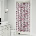 thumbnail image 1 of Red Football Event Elements Pattern Shower Curtain 36"x72" ,Bathroom Decorative Shower Curtains Set with 12 Hooks,Modern Waterproof Washable Shower Curtain, 1 of 6